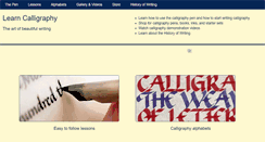 Desktop Screenshot of learncalligraphy.co.uk